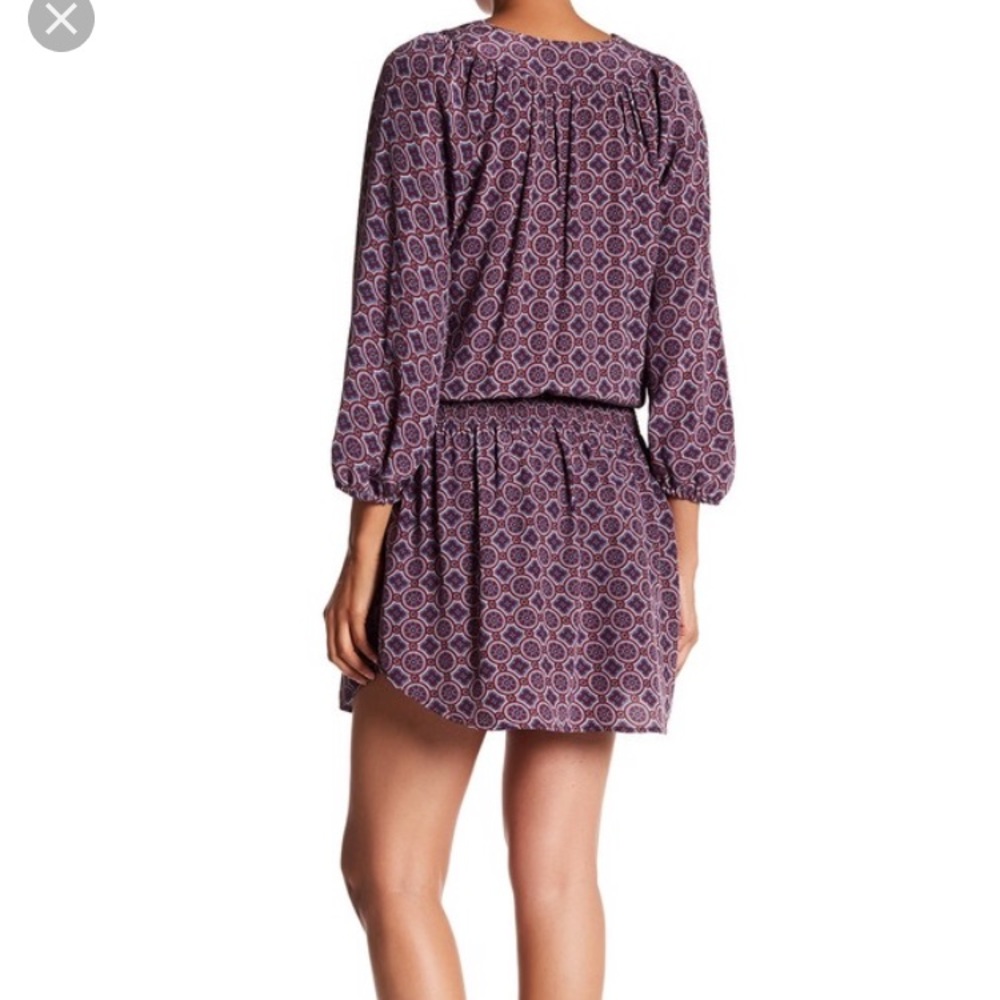 NWT✨Joie Silk Dress, smocked waist, 3/4 sleeves,L - Picture 2 of 8